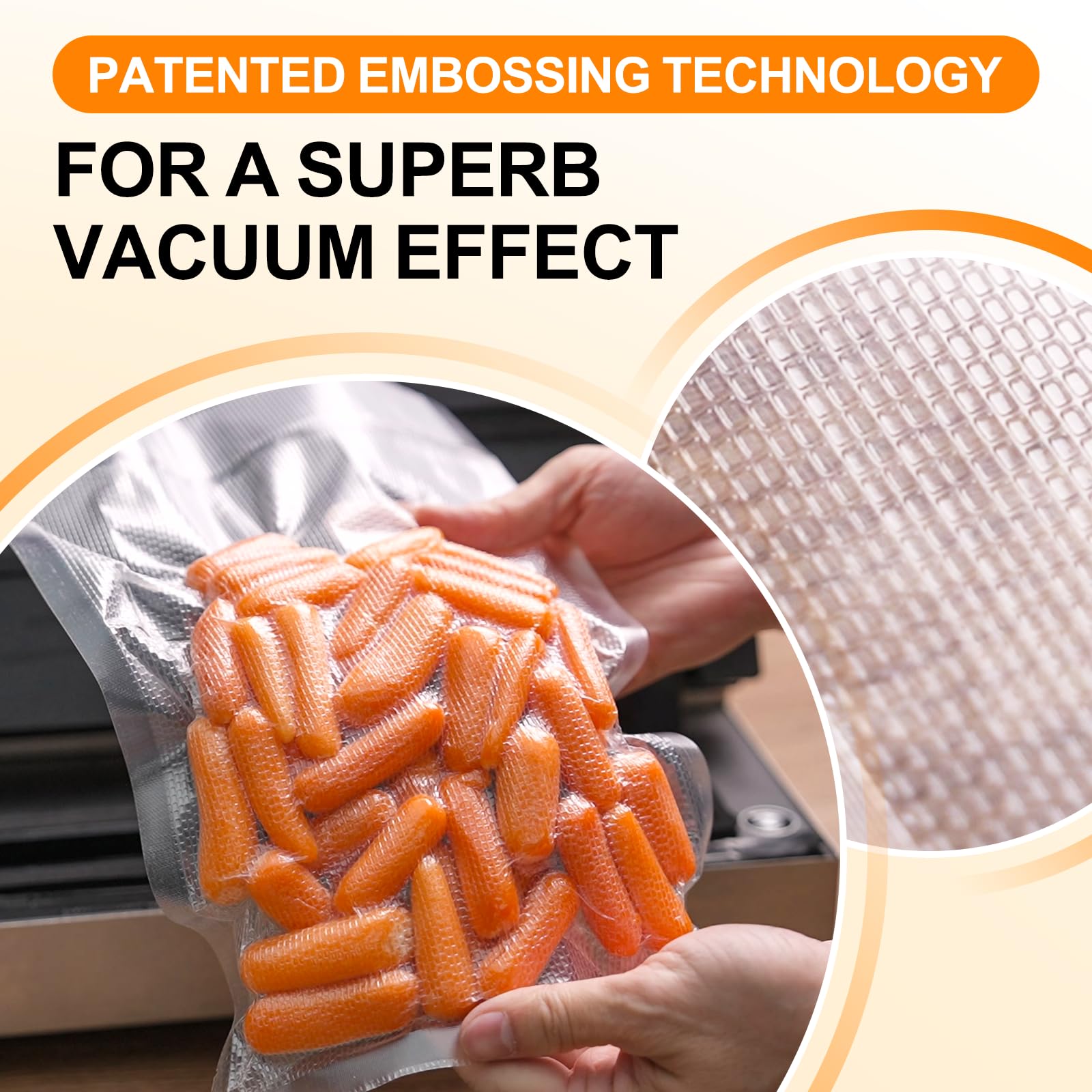 Sacchetti Sottovuoto Wevac 100 Pezzi 20x30 Cm | Senza BPA | Superficie Goffrata Per Alimenti - Foto 7