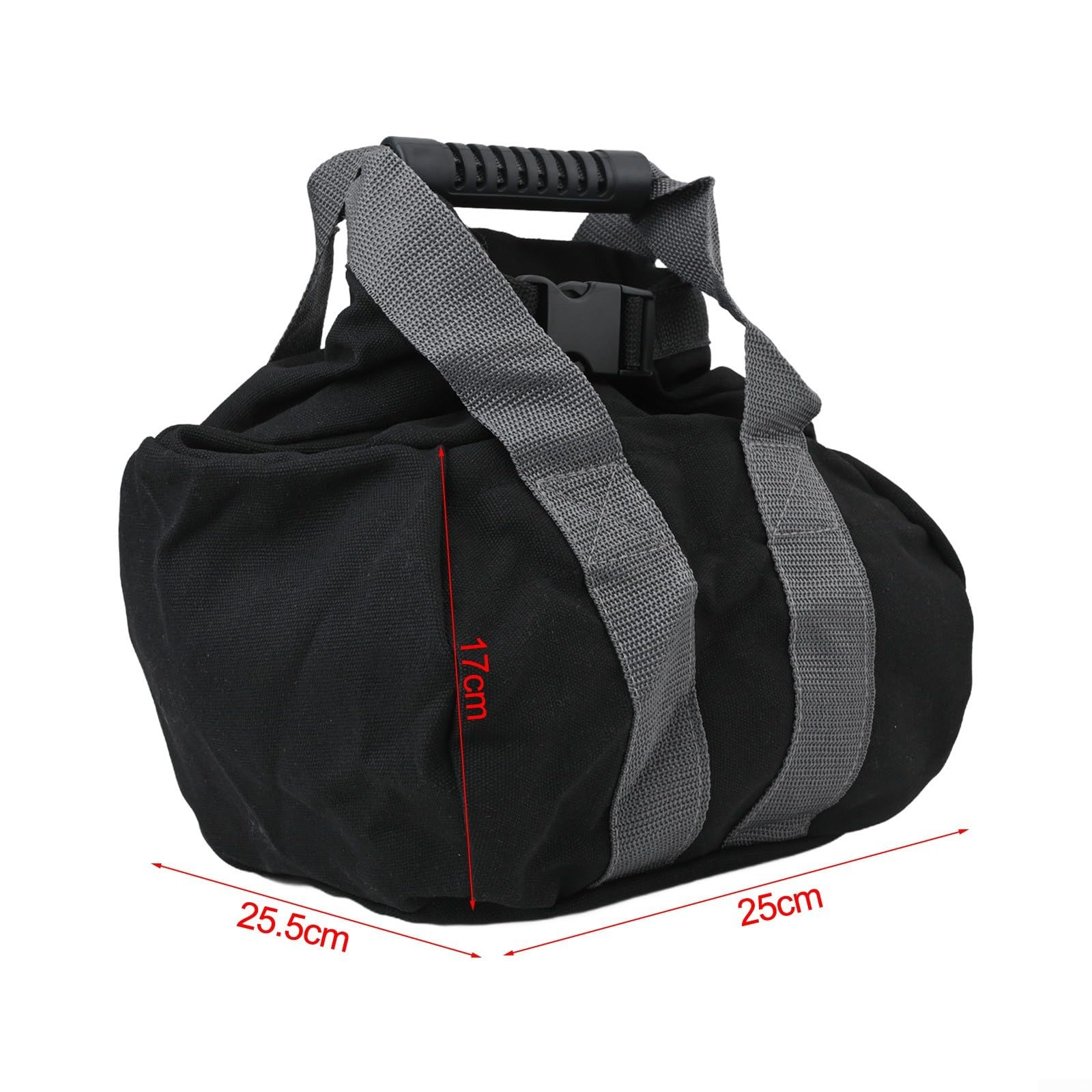 Bolsa de arena ajustable de lona con asa para fitness, entrenamiento en casa y yoga, capacidad de peso de 0 a 35 libras, bolsa vacía para relleno personalizado