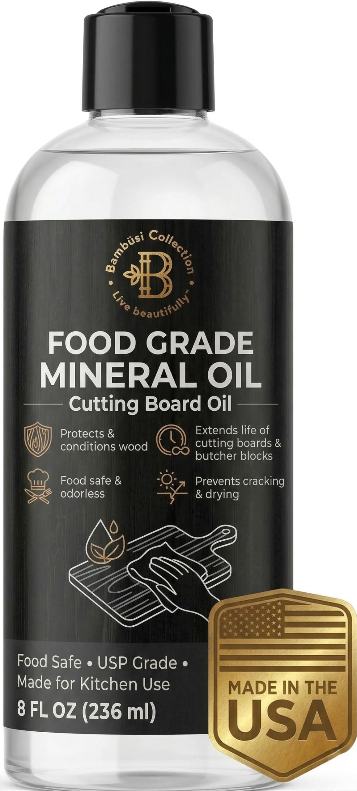 Bamboo mineral oil 8 Ounce