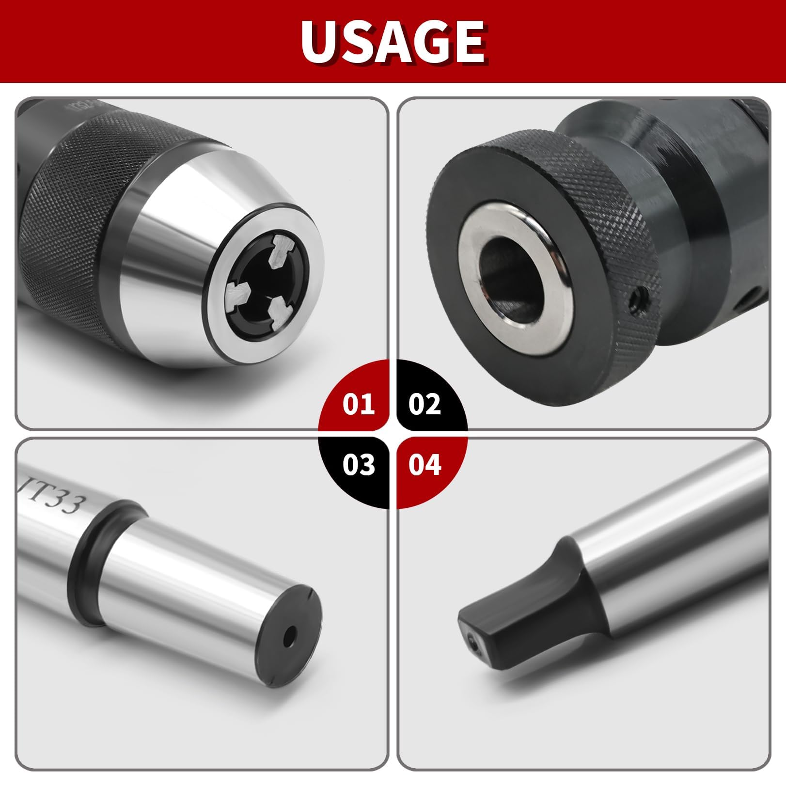 Nakkaa Drill Chuck - MT2 Shank 1/32"-5/8" -5