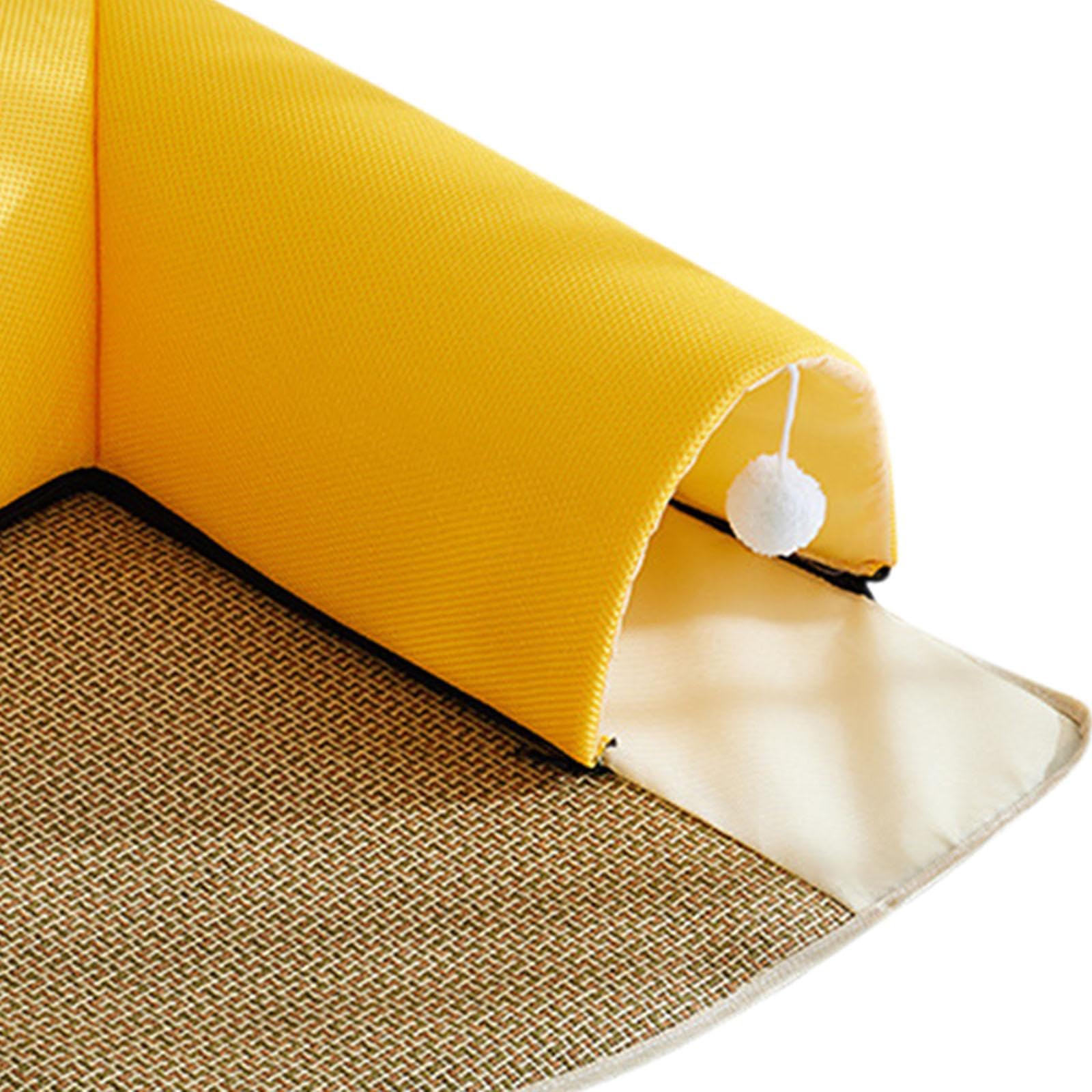 Cama para Gatos de Juego Tienda de Juegos Juguete Interactivo para Gatos, Nido para Gatitos, Tubo para Gatitos, Juguete para Gatos P, Amarillo