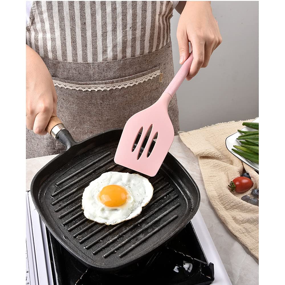 Juego de Utensilios de Cocina de Silicona, Utensilios de Cocina antiadherentes, Cuchara, espátula, cucharón, Accesorios, 8 Uds.