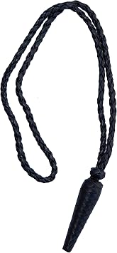British Army Officers Black Leather Sword Knot with Acorn Edged Weapons New AAR