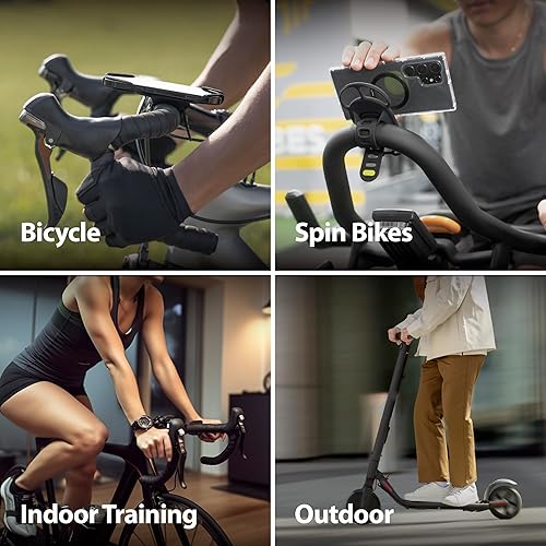 Miniatura 6 de BONE Bike Tie 4 Soporte magnético para teléfono para bicicleta, soporte de silicona sin arañazos con diseño de absorción de golpes, soporte de