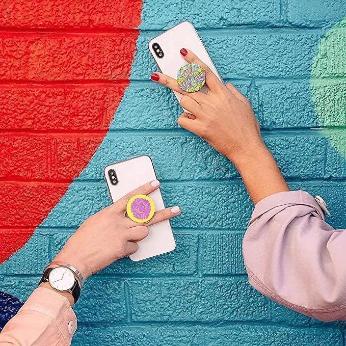 Collapsible Phone Bracket 360°Rotary Grips for Phones & Tablets(3 Pack) - Sunflower Marble Glitters - Image 3