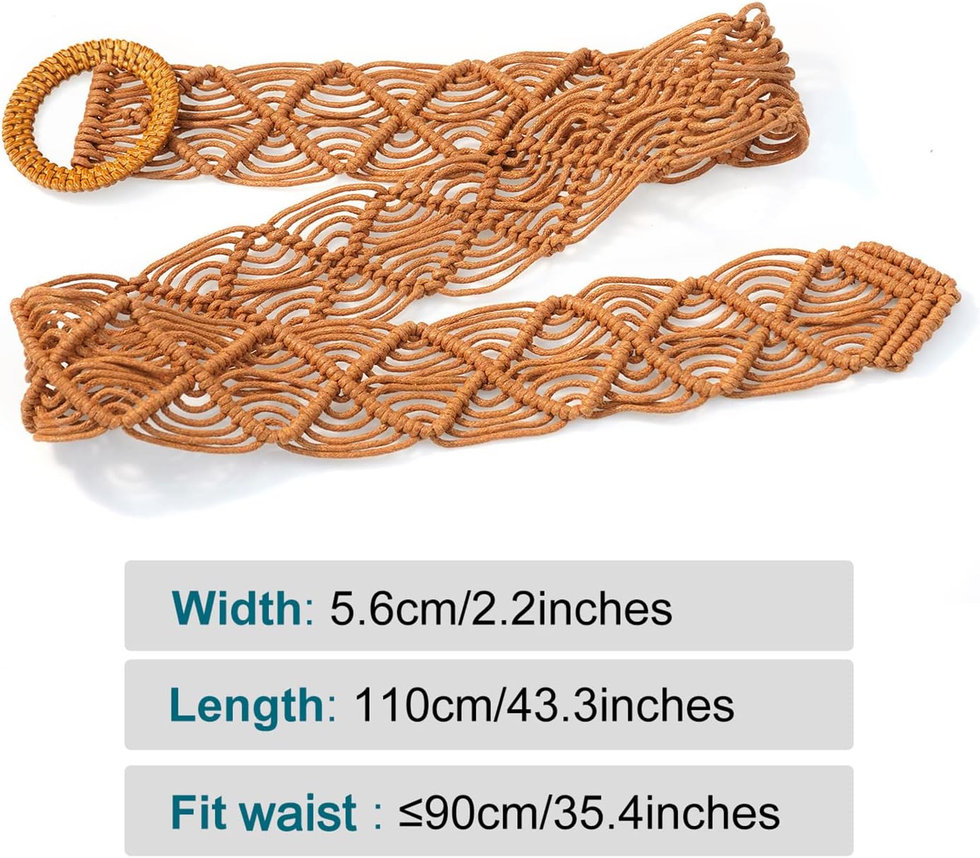 Suyi Boho Belt for Women Braided Woven Belts Bohemian Waist Belts for Dress - Image 6