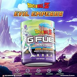 G Fuel Dragon Ball Z Energy Drink Powder, Pre Workout Caffeine Mix for Gaming, Sugar Free Focus Amino, Vitamin + Antioxidants, 9.9oz (Berry Medley, 40 Servings)