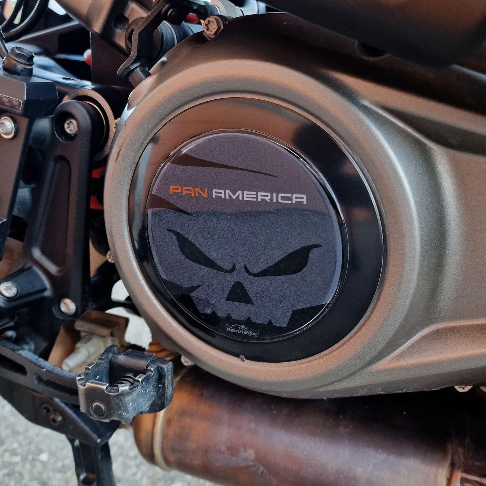 Resin Bike Motorbike 3D Stickers Compatible with Harley Davidson Pan America 1250 2020-2026. Bike Variator Cover Protector from Impact and Scratches. Sticker 3D Resin Gadget Moto
