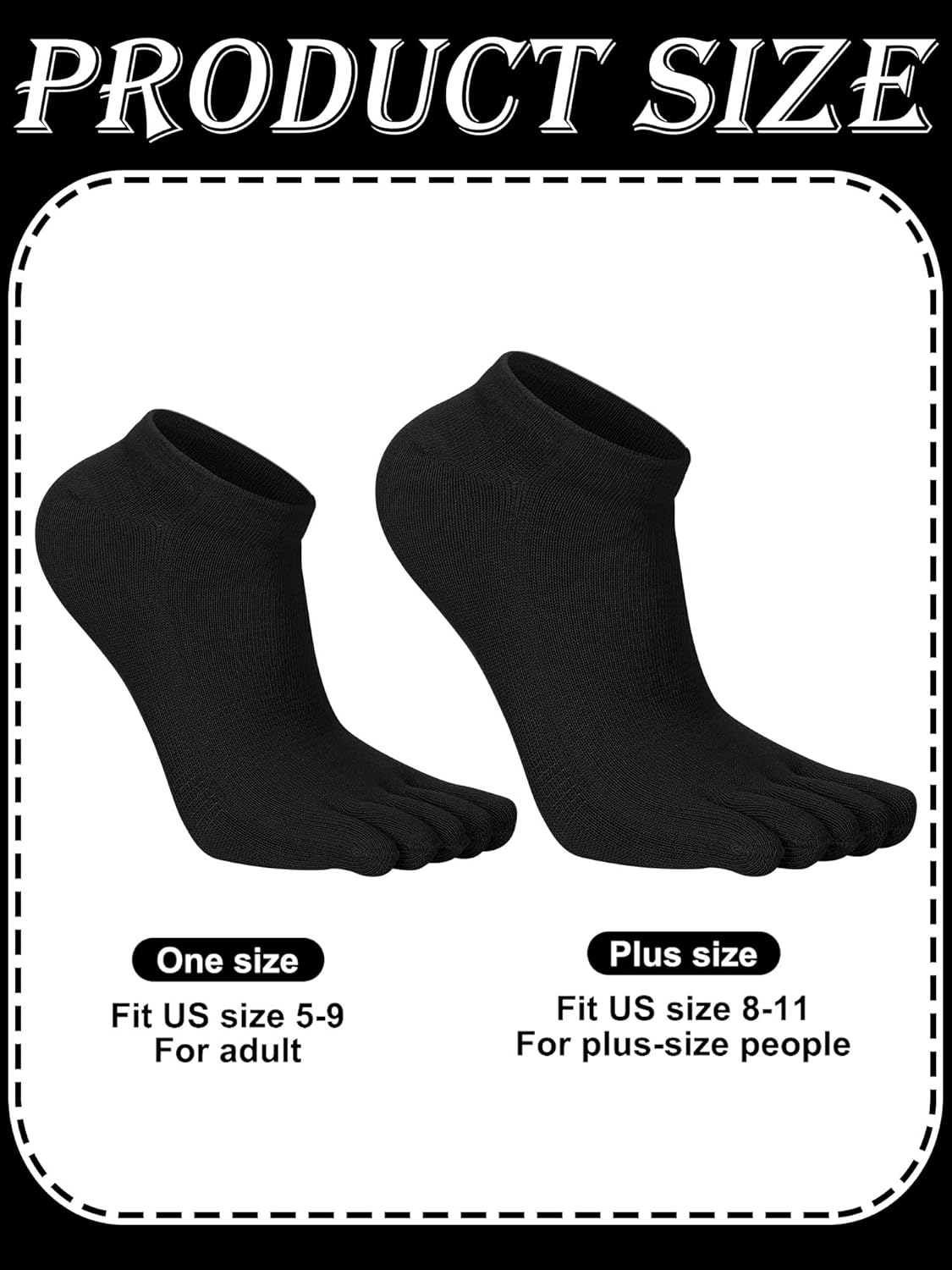 Bencailor 6/12/32Pairs Women Toe Socks Five Toe Cotton Socks Ankle Sock with Toes Separated for Women Men Athletic Running