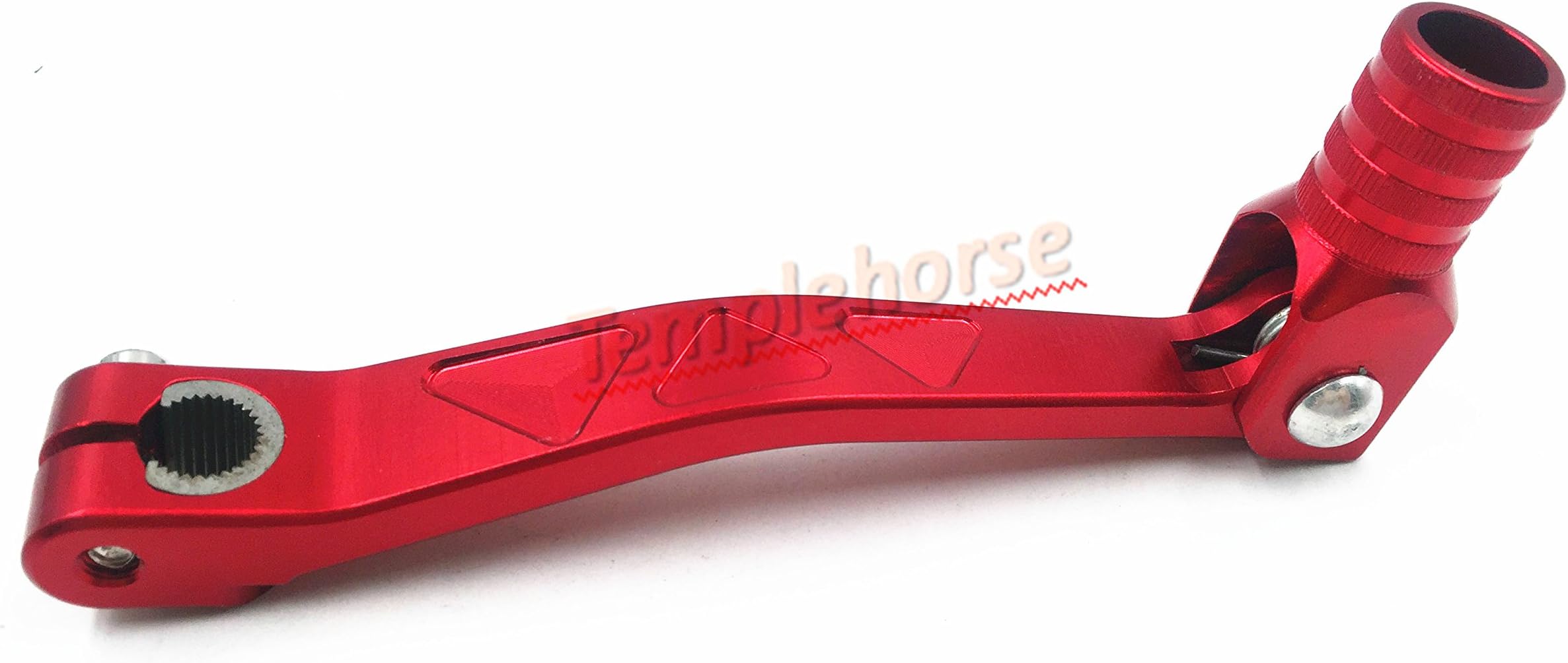 Templehorse Universal Aluminum Folding Gear Shift Shifter Lever Motorcycle Parts Gearshift For Stomp Demon X WPB Orion M2R Lucky MX Pit Bike Motocross (Red)