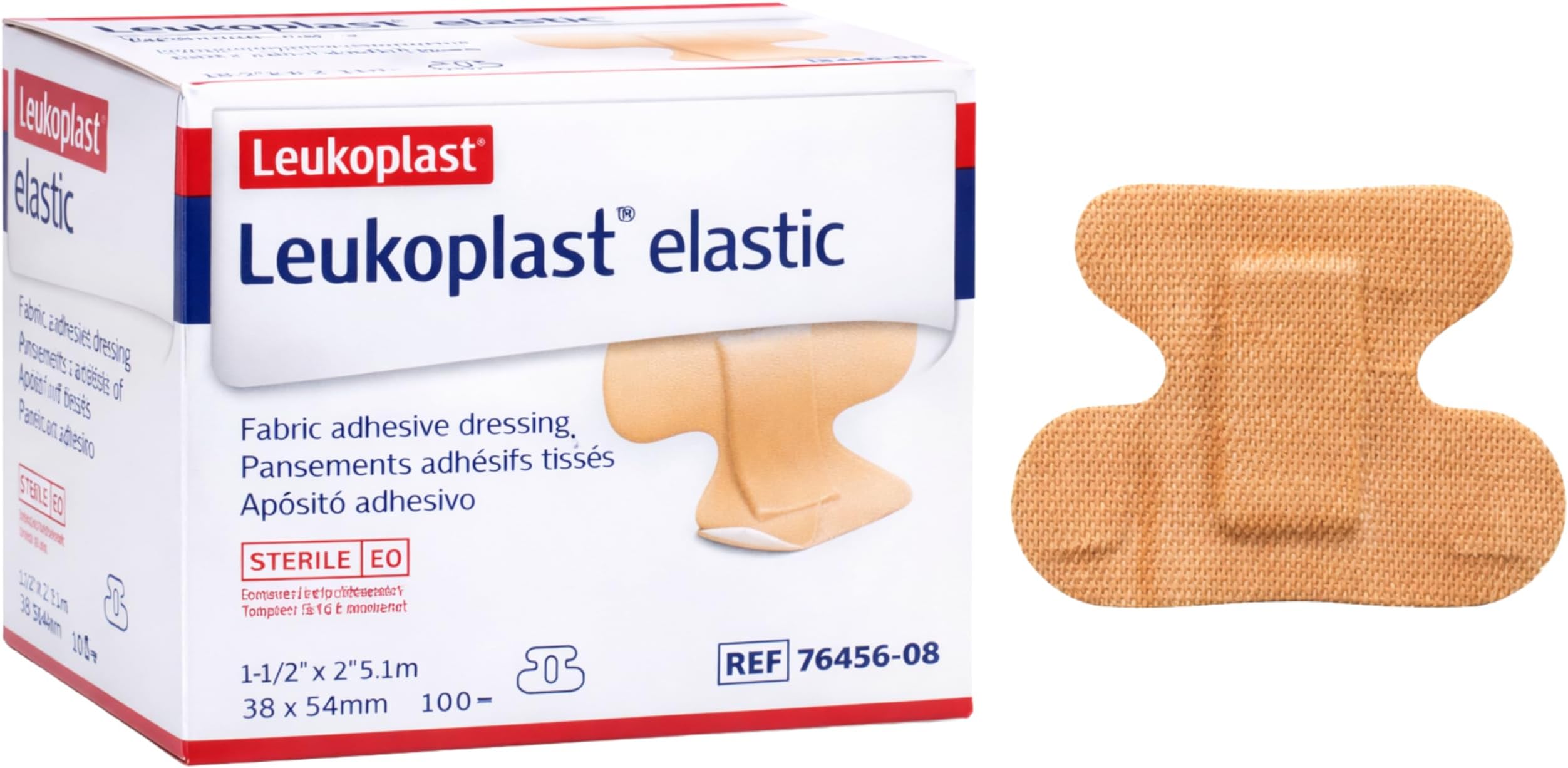 Leukoplast Adhesive Bandages, Fingertip, 1-1/2" x 2-1/2", 100 Pack