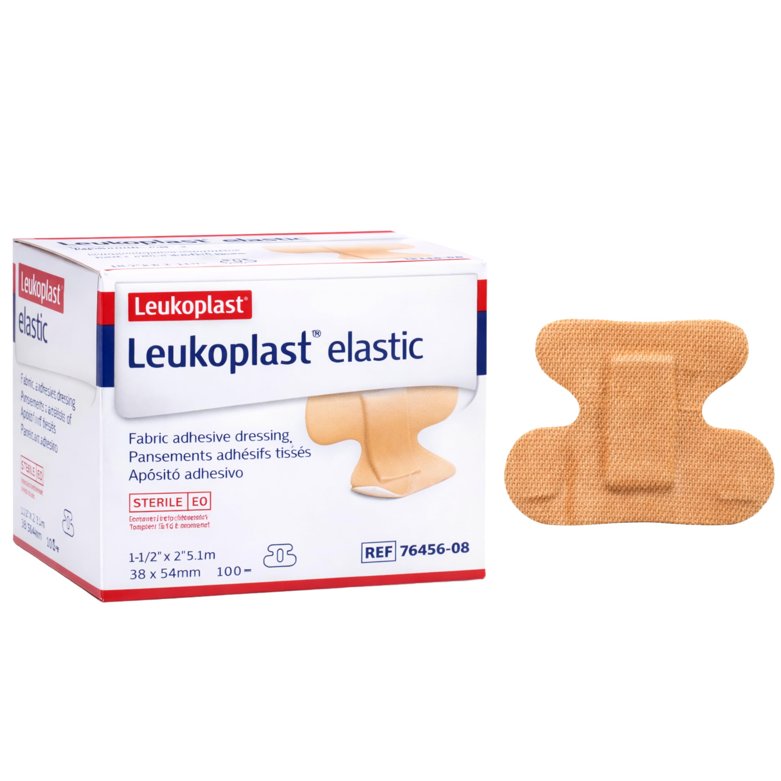 Leukoplast Adhesive Bandages, Fingertip, 1-1/2" x 2-1/2", 100 Pack