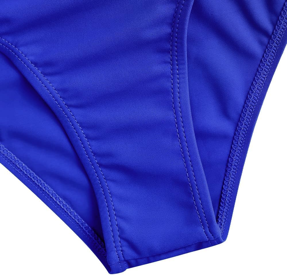 ZAFUL Women's Criss Cross High Waist Bikini Cinched Tie Two Piece Tankini Solid Padded Swimsuit