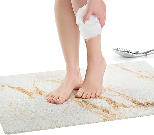 Miniatura 75 de Tapete de ducha antideslizante para bañera – Tapete de baño de lufa para baño – Tapete de baño de 40 x 16 – Tapete de baño antideslizante Gris,Aqua