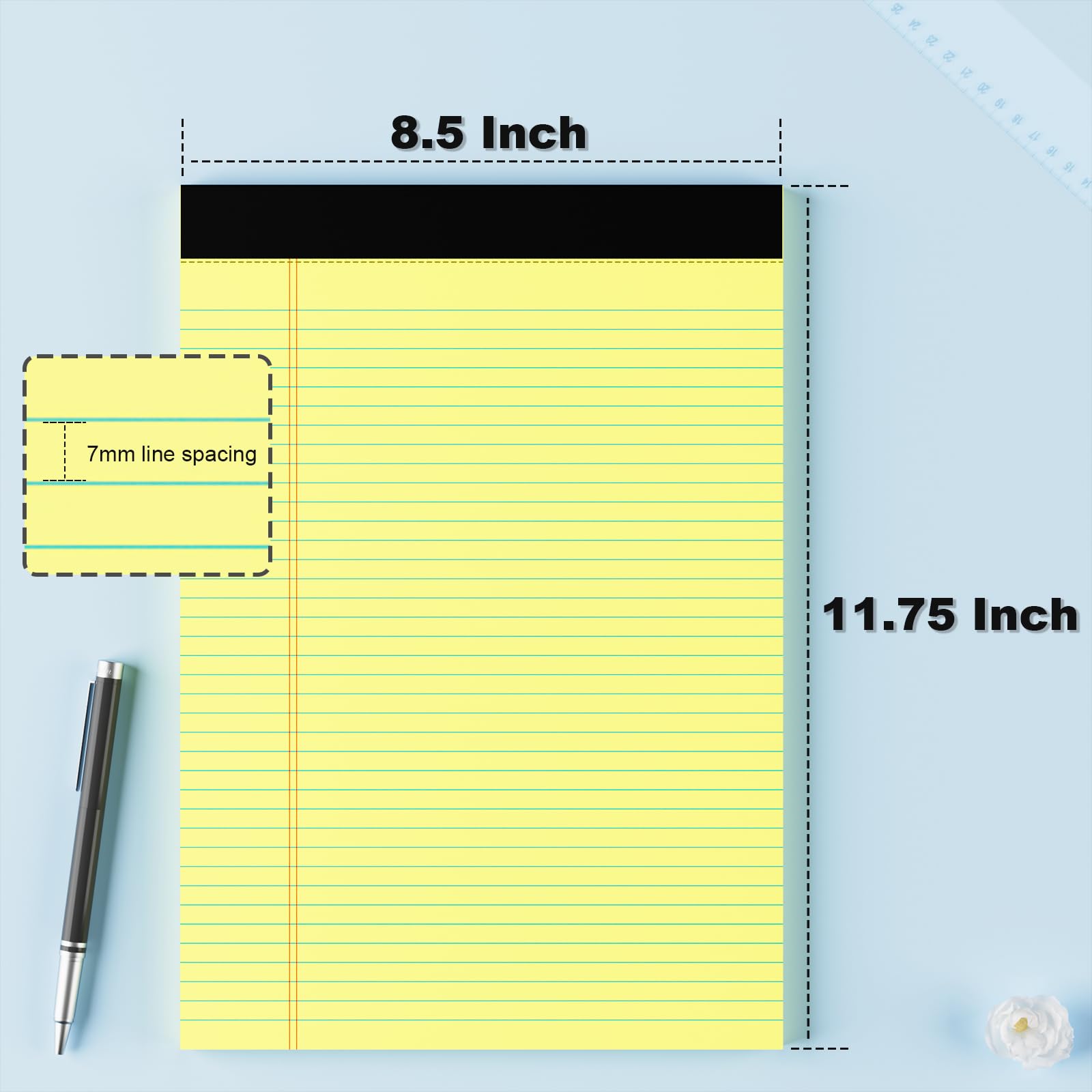 Snapklik.com : DORFAS Legal Pads 8.5 X 11 College Ruled Note Pads 8.5 X ...
