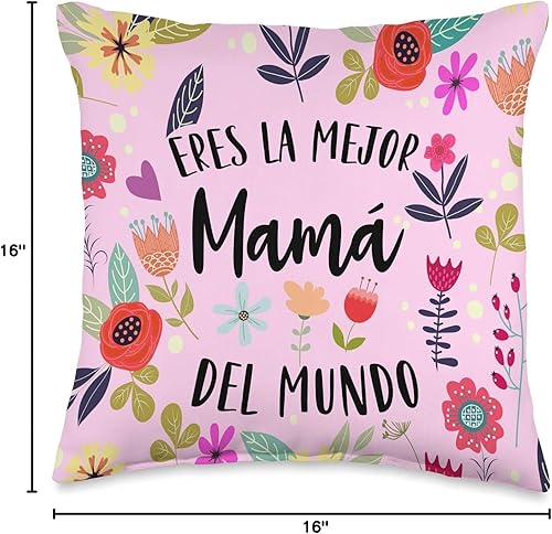 Miniatura 4 de La Mejor Mama del Mundo in English Regalos Mejor Mama del Mundo in English Almohada Dia de la Madre, 16x16, Multicolor