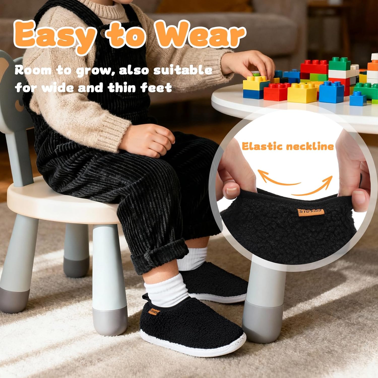 Toddler Kids Slippers Boys Girls Indoor House Shoes Non-Slip Fuzzy Warm Woolen Bedroom Baby Slip On Slipper Cozy Lightweight Walking Shoes for Home Outdoor Winter Unisex - Image 6