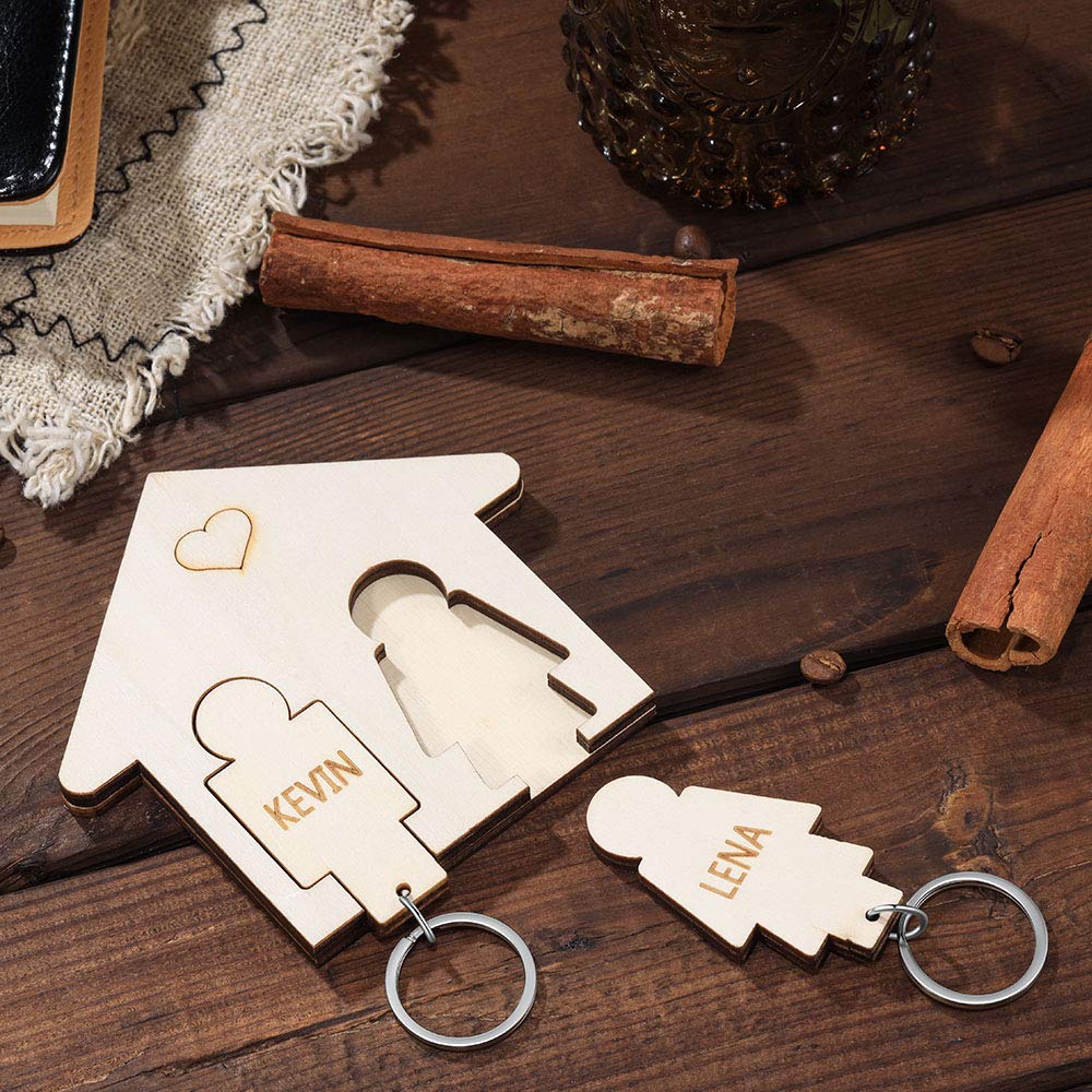 Personalisiert Schlüsselhalter Mit 5 Haken – Wandhalter Für Schlüssel, Kopfhörer & Mehr – In Reinweiß, 10,9x18 Cm
