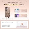 Funda GVIEWIN para Samsung Galaxy S26 Ultra compatible con MagSafe | Funda magnética translúcida para teléfono, protector de pantalla, protección completa de cámara, cubierta floral para mujer, Floratopia/Marrón 3