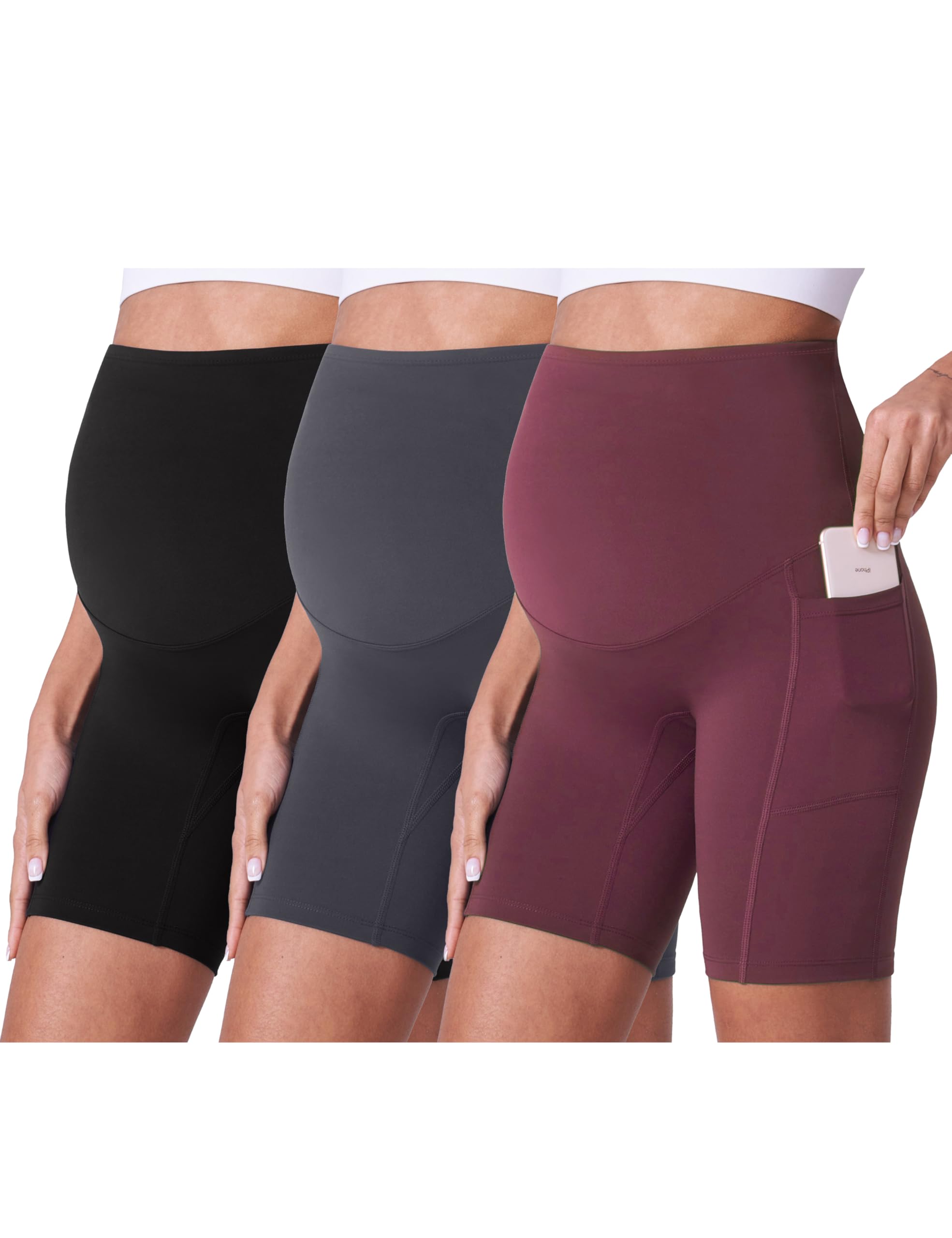 POSHDIVAH Maternity Biker Shorts