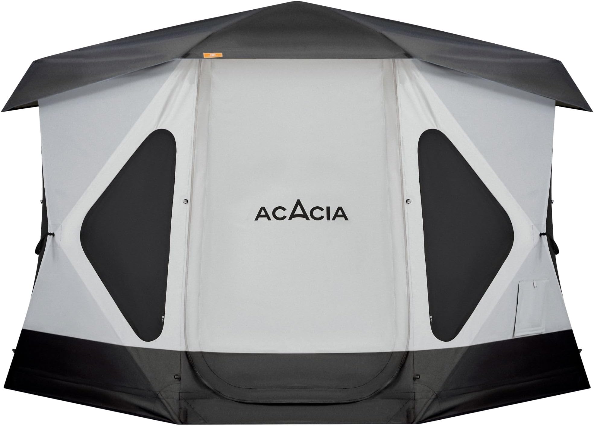 ACACIA Space Camping Tent XL, 4-6 Person Large Family Tent with 6'10'' Height, 2 Doors, 8 Windows, Waterproof Pop Up Easy Setup Hub Tent with Rainfly, Footprint for Car Camping, Glamping, Moonstone