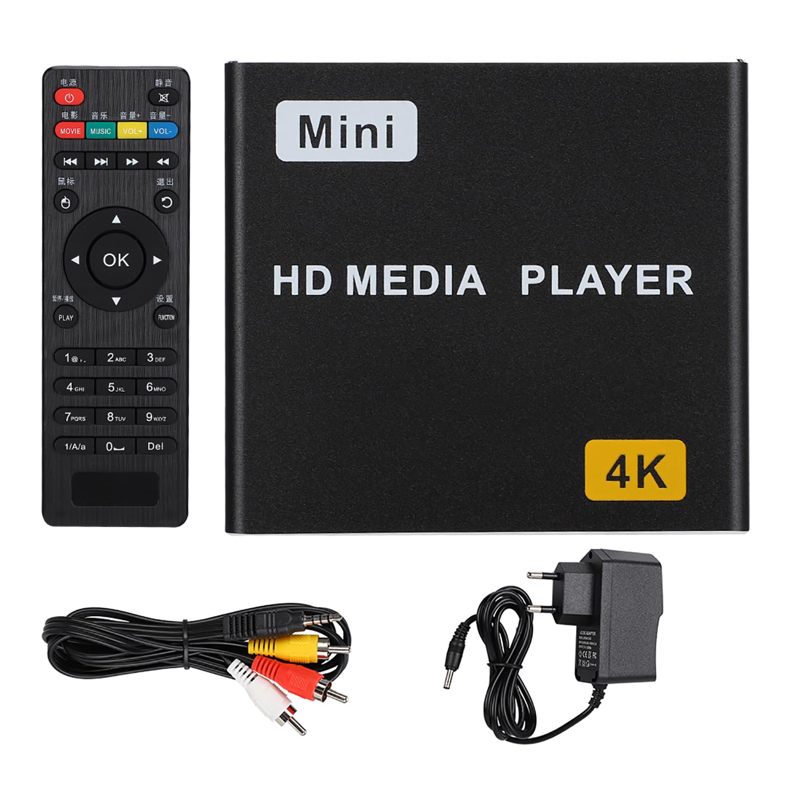 Domary Lecteur Multimédia 4K 2.0 USB 3.0 SPDIF Sortie AV 1G RAM 8G ROM