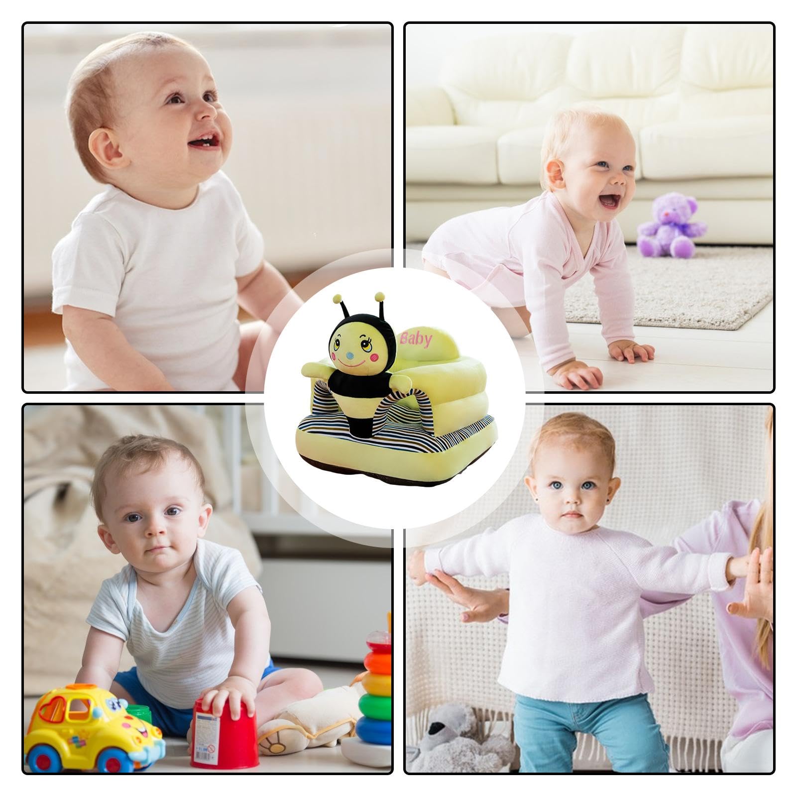Canapé De Soutien Pour Tout-Petits En Forme D'Animal - Siège Confortable Pour Apprendre à S'asseoir, Modèles Singe, Chenille, Abeille