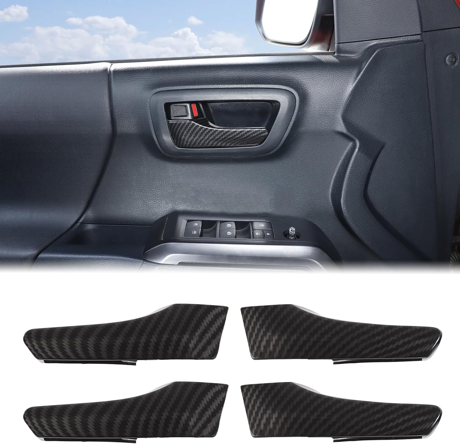 Aunginsy Car Inner Door Handle Trim Cover - Compatible with Toyota Tacoma 2016-2023 - Front Rear Door Protection Cover - ABS Accessories
