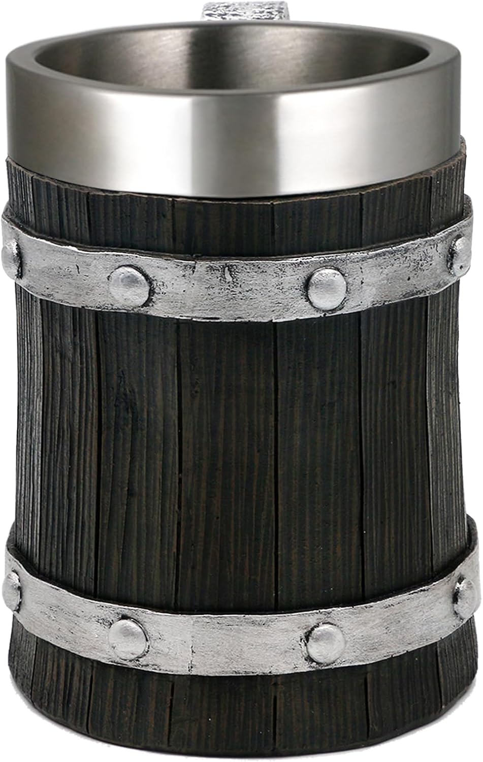 Viking Beer Mug Gifts for Men - 21oz Nordic Wooden Barrel Beer Tankard Cup Viking Norse Decor Stainless Steel Cool Coffee Mug for Men Medieval Beer Cup Stein - Image 9