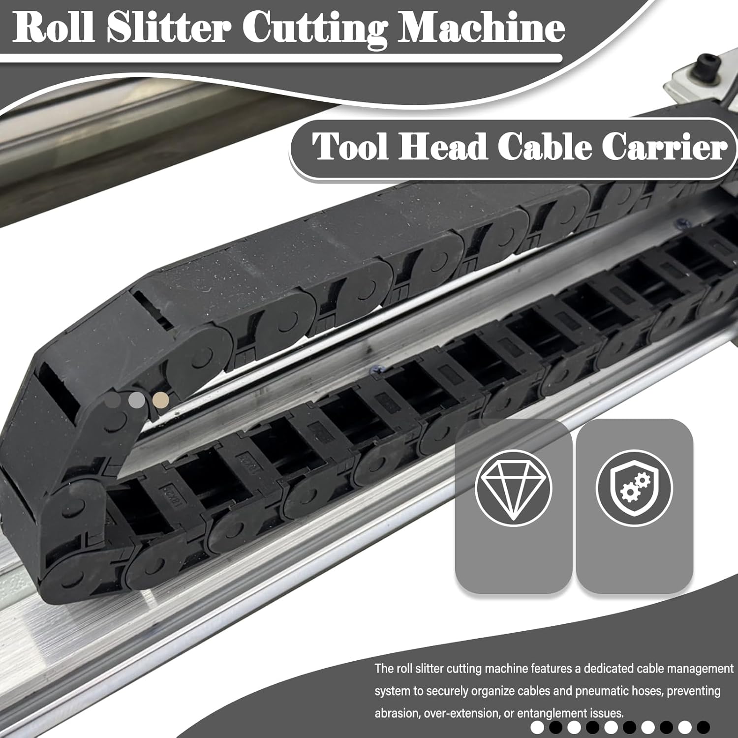 78.7" Industrial Roll Slitter Machine 1600RPM High-Speed Cutter for PVC/Leather/Non-Woven Fabric/Lightbox Cloth/Car Stickers, 2M Width Adjustable Commercial Slitting Machine 220V 1PH