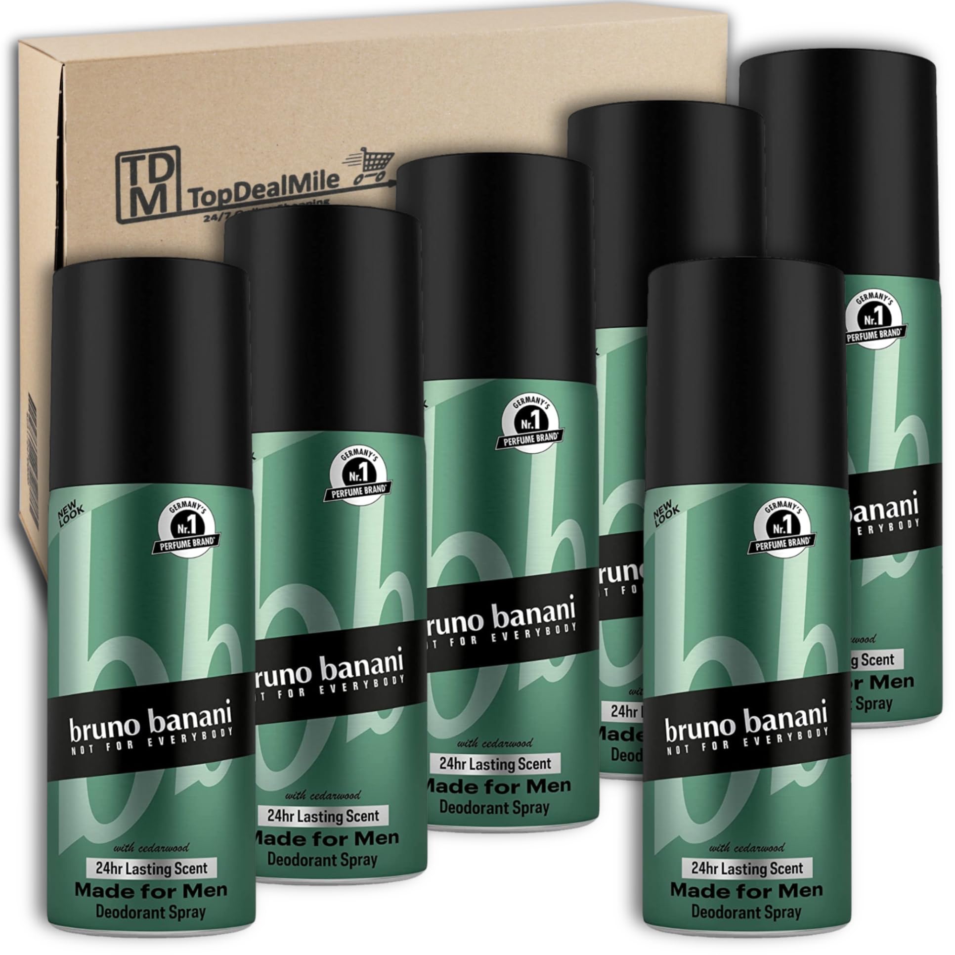 Vorratspack für bruno banani Deo Made For Men Deodorant Spray 6 x 150 ml