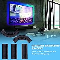 Vista 6 de 5 soportes genéricos mejorados para Philips Hue Play Gradient Lightstrip clips de montaje con buen efecto de soporte para parte trasera plana