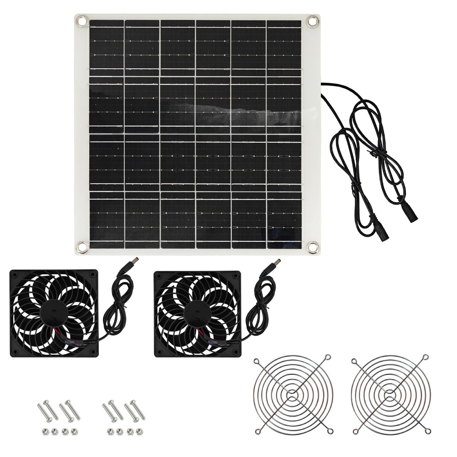 Tfaoys Multicolor Practical 15W Solars Powered Fan For Greenhouses And Garages With High Efficiency Monocrystallines Silicon Panel Set Solars Panel Accessories