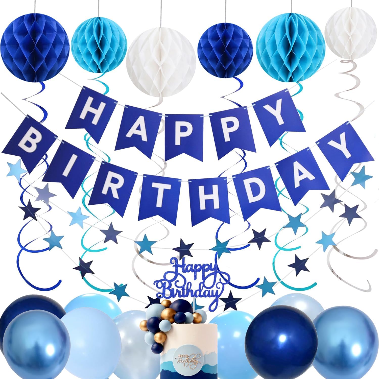 Party Decorations Sets for Birthday Fourth of July Theme Party and Celebrations Easy Assemble Decoration Kits