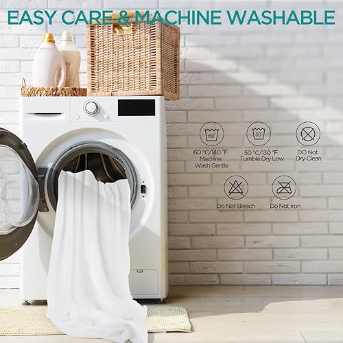 Miniatura 7 de Protector de colchón 100% impermeable, tamaño Queen, sábana bajera con bolsillos profundos de hasta 18 pulgadas, material suave transpirable sin