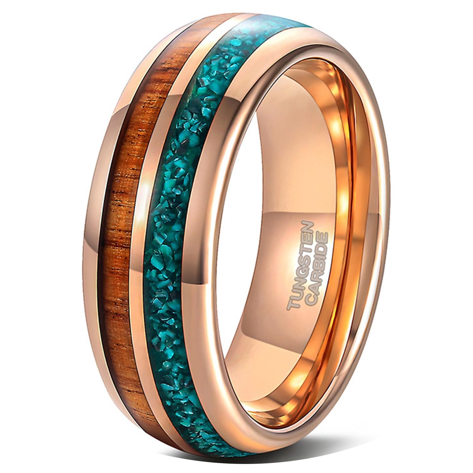 Anillos de Promesa para Hombre 8 mm, Anillo Tungsteno Personalizado 12 a 27