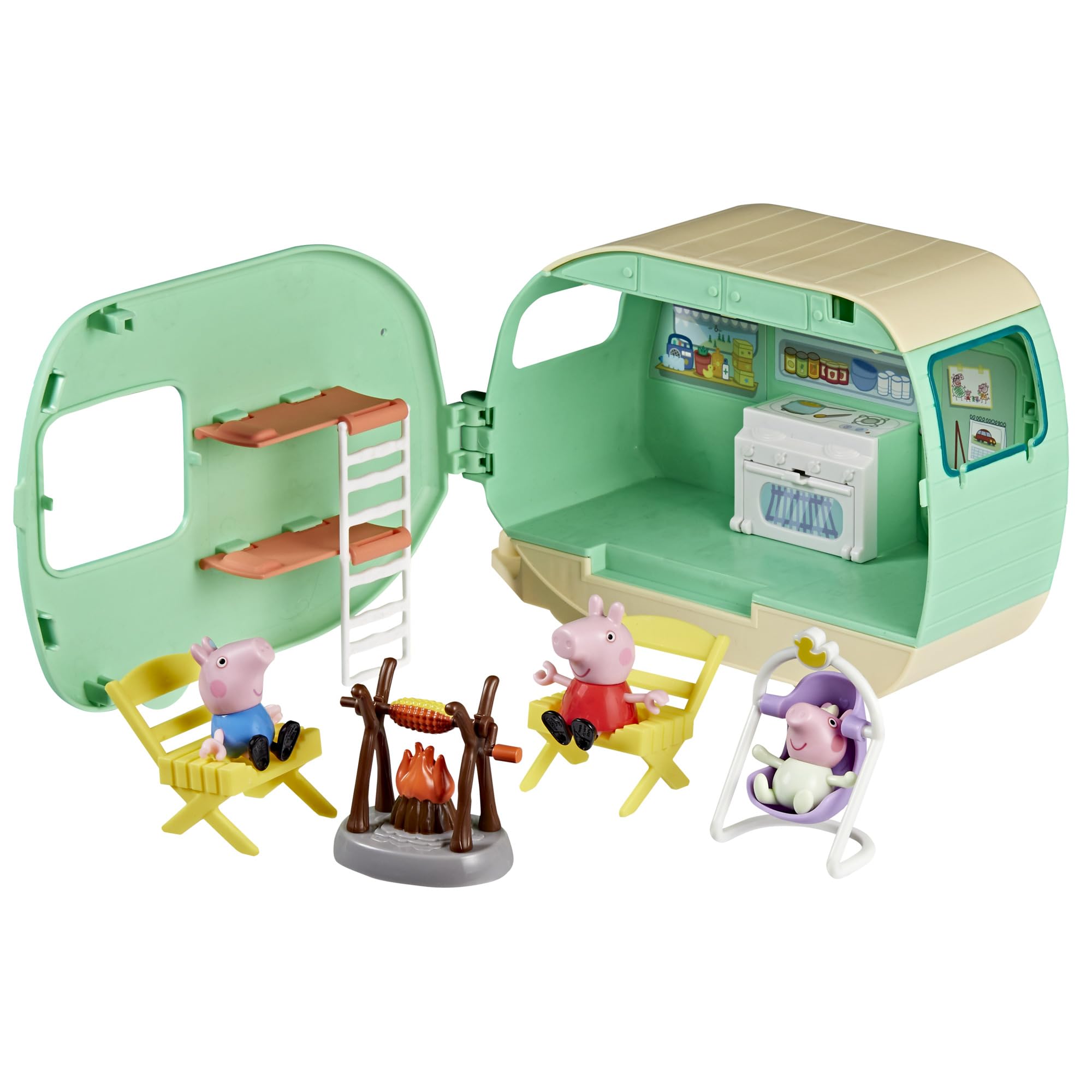 Hasbro Multi Peppa Pig Three Little Piggies Caravan
