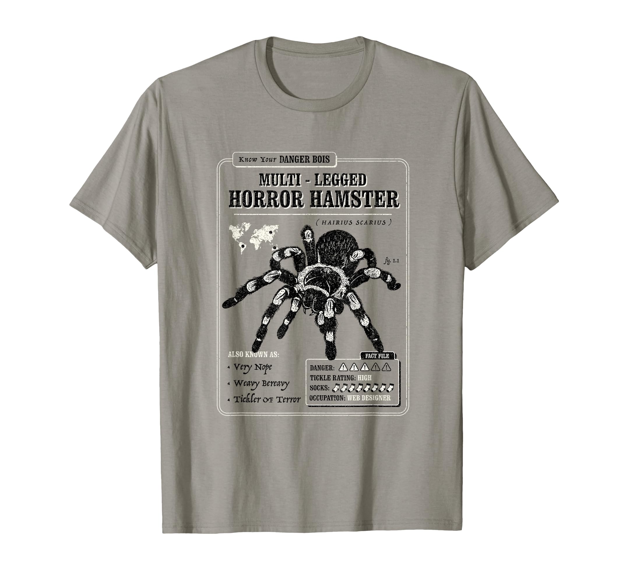Multi-Legged Horror Hamster Funny Tarantula graphic T-Shirt