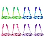 Supertrip Jump Rope Kids - 8 Pack Soft Beaded Skipping Rope Adjustable Tangle-Free Segmented Jumping Rope for Children and Students (2Blue-2Purple-2Pink-2Green)