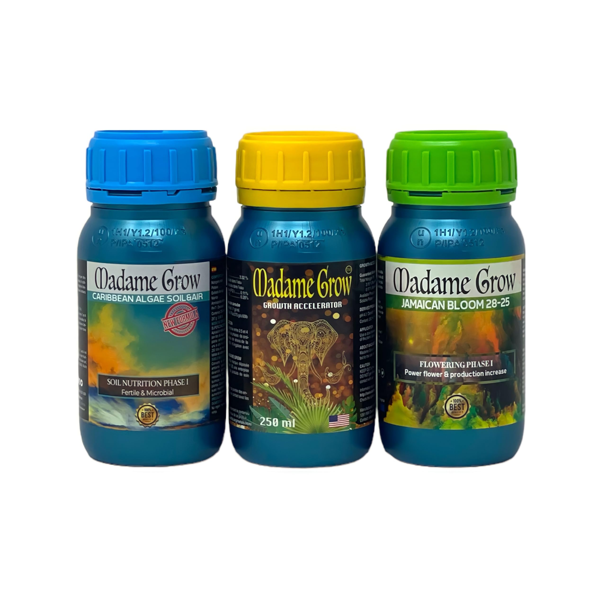 MADAME GROW - Engrais Organique - Croissance, floraison et sol microbien et fertile - KINGSTONE KIT - (3x250ml)