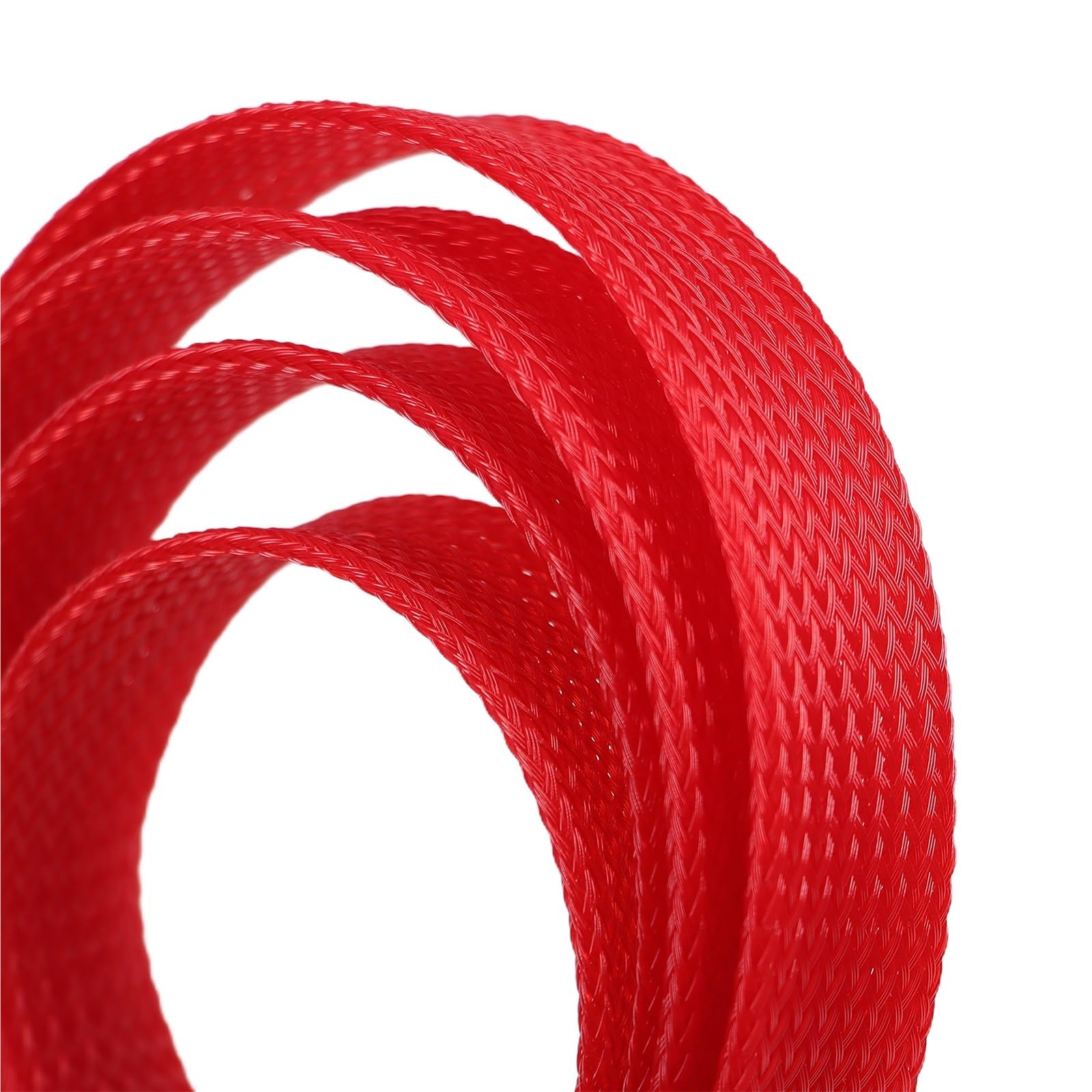 Guaina Cavi Guaina intrecciata isolata Manicotto stretto espandibile for cavi da 2 mm - 50 Tubo guaina in rete in nylon ignifugo(Red,30.0mm,15 Meters)