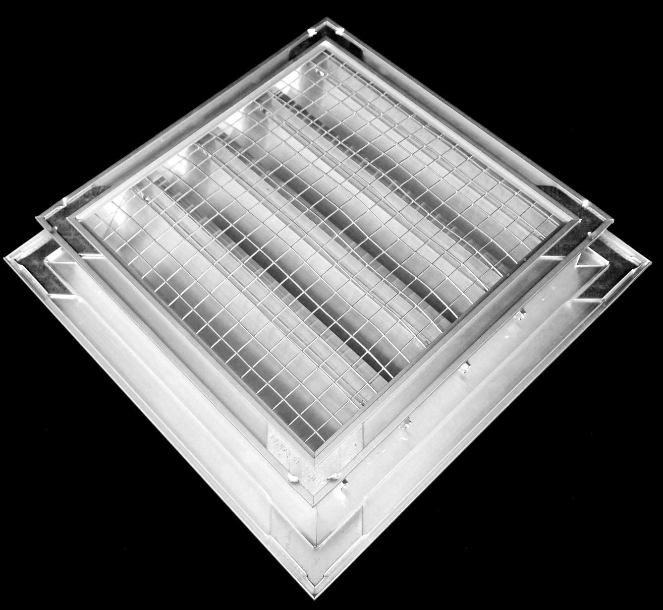 The HVAC Premium 10"W x 8"H aluminum louver vent offers robust exterior protection.