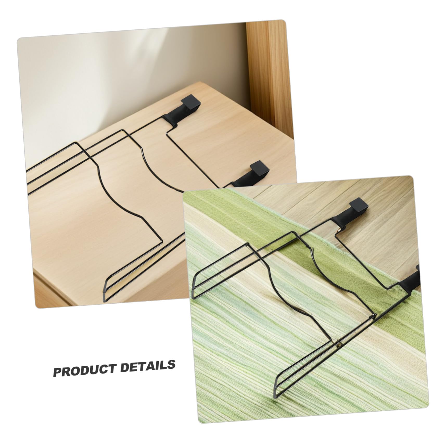 2 Stück Schranktür Topfdeckelhalter aus Eisen Schwarzer Organizer für Pfannen und Schneidebretter Platzsparend für Küche