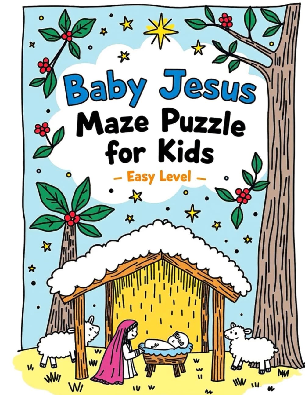 Baby Jesus Maze Puzzle for Kids Easy Level