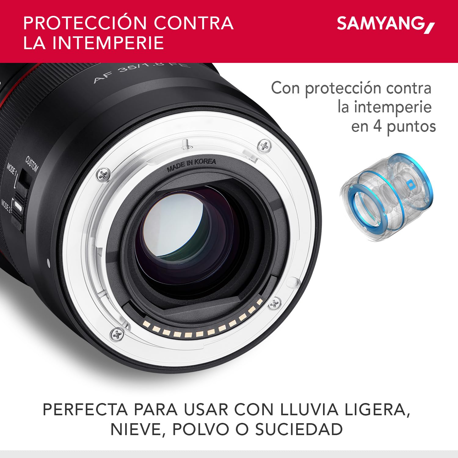 Samyang AF 35 mm F1,8 FE + estación de Lente para Sony E-Mount Full
