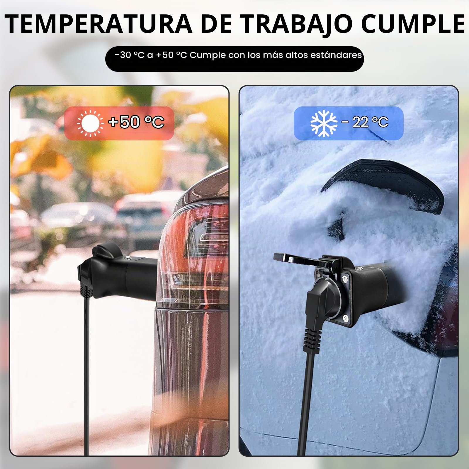 Tipo 2 a Schuko V2L Adaptador, Cargador de Batería para Coche Compatible con IONI-IQ 5/IONI-IQ 6, Kona EV, Ki-IA y Hyundai EV