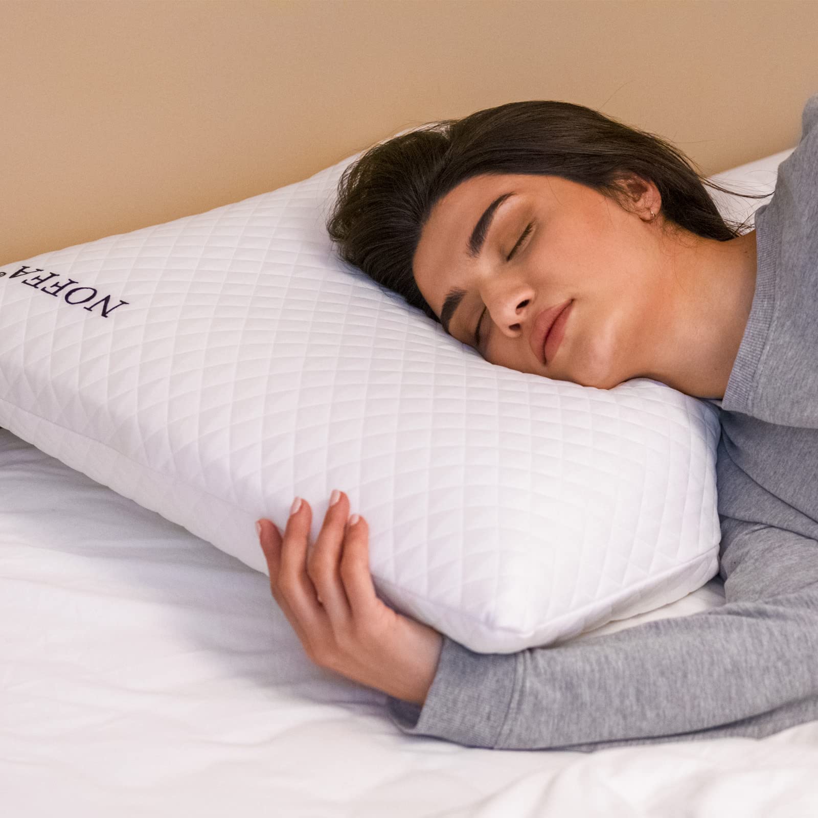 Cuscino viscoelastico morbido per dormire a faccia in giù e a faccia in su, cuscino decorativo in schiuma viscoelastica, 2 grandi cuscini per divano
