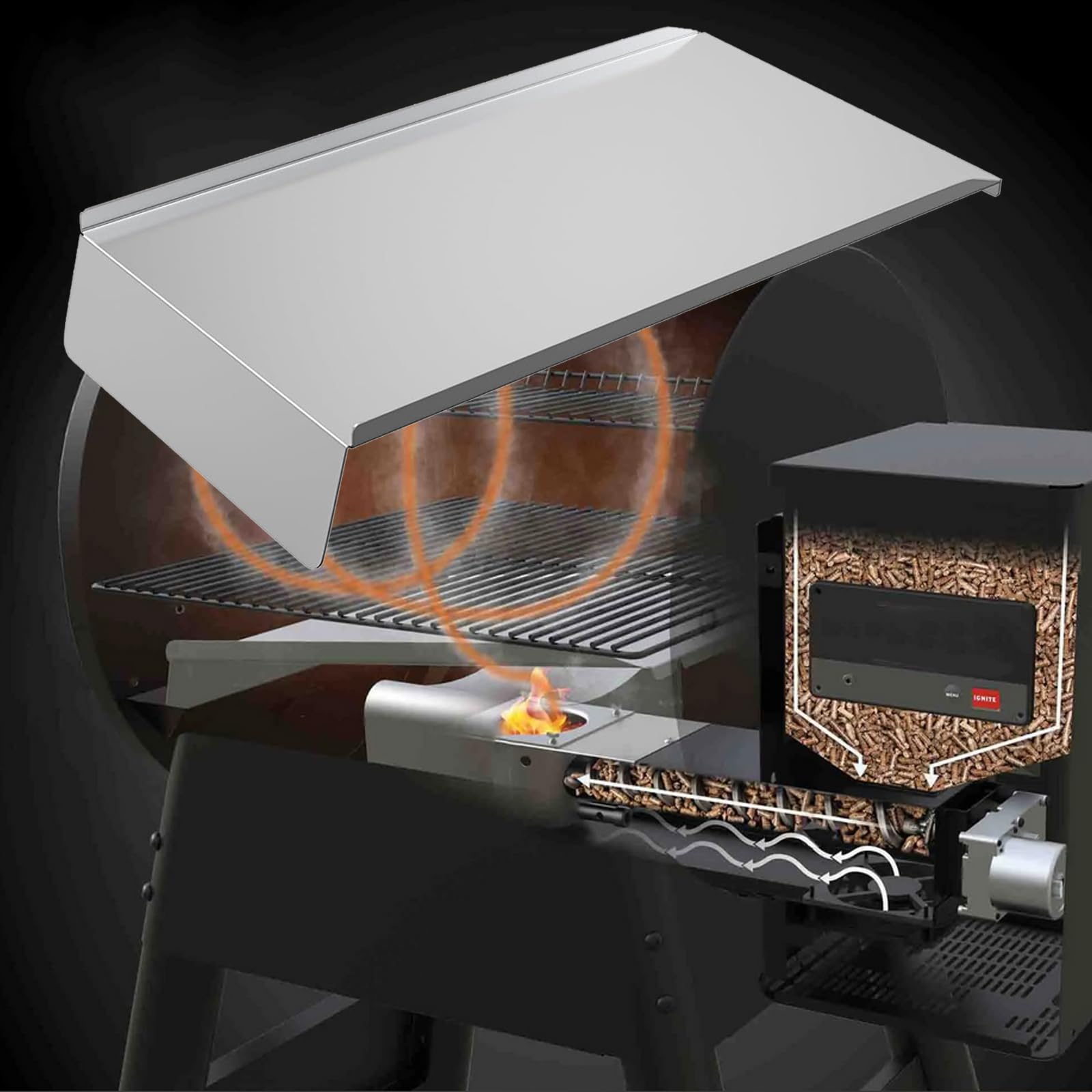 DELSbbq Tropfpfanne Für Traeger Pro 780 Grill – Edelstahl, Mit Aluminium-Einsätzen, Fettauffangschale