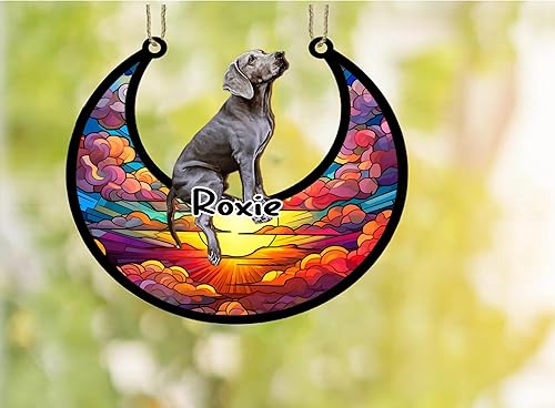 Vista 43 de LOVELYPOD Adorno de Navidad personalizado de perro pastor alemán, atrapasoles conmemorativo, adorno de Navidad de pastor alemán con nombre, pérdida