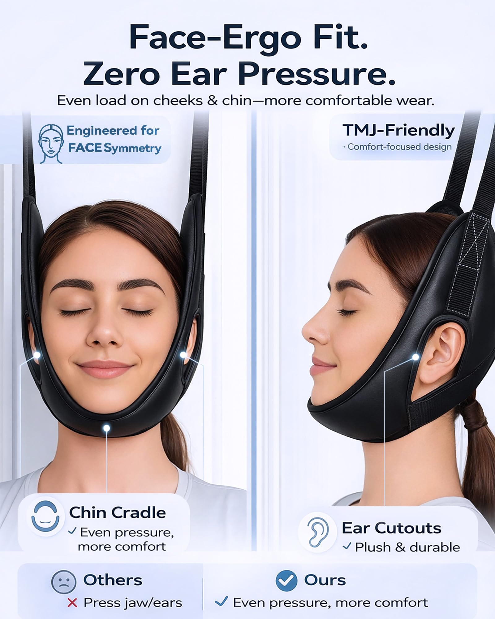 Dispositivo de tracción cervical mejorado para colgar sobre la puerta, estirador de cuello ajustable portátil para aliviar el dolor de cuello, alineación de columna vertebral y corrección de postura
